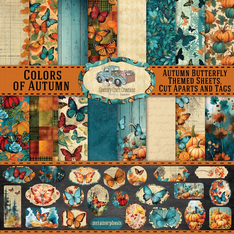 – Colors of Autumn – 8×8 – Cotton Bristol