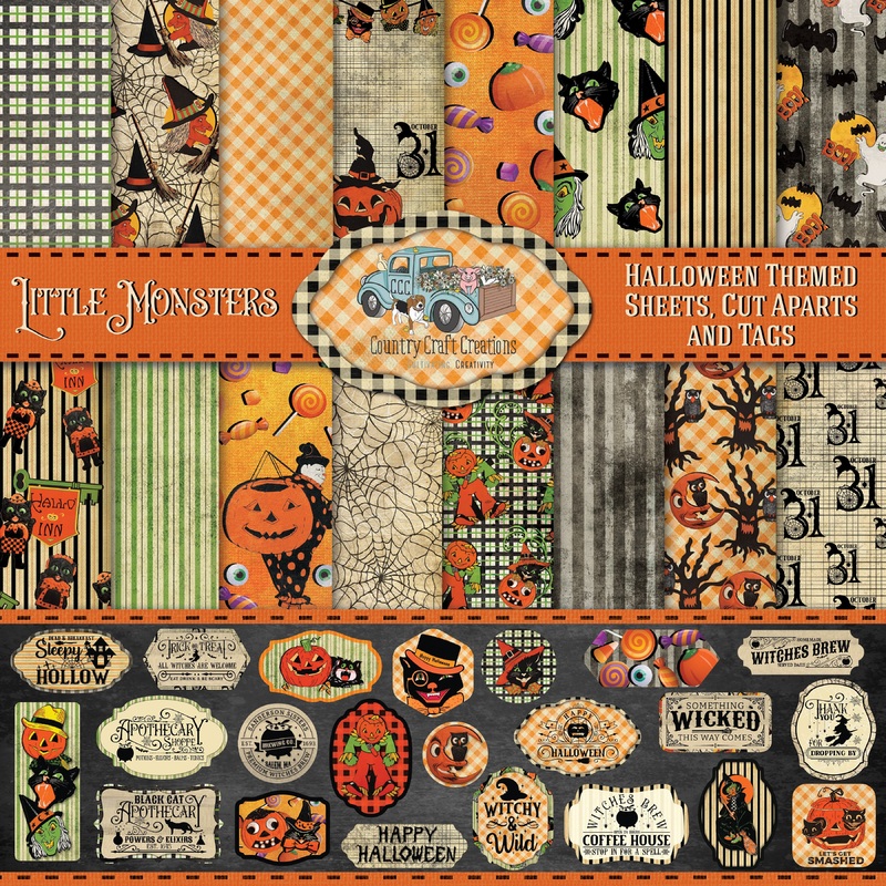 – Little Monsters – 8×8 – Cotton Bristol