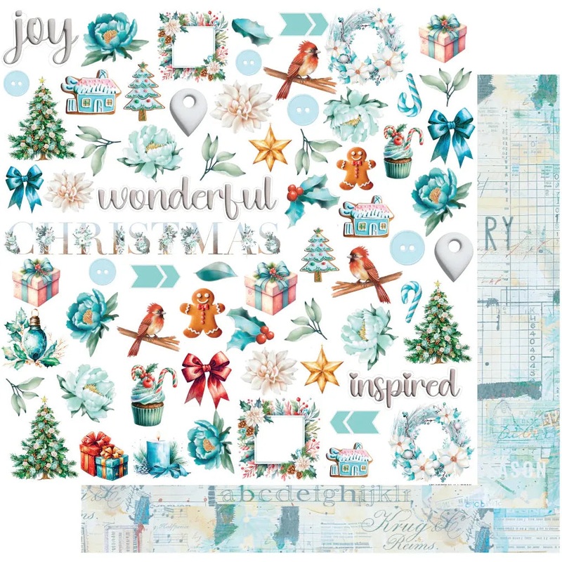 Uniquely Creative – Merry and Bright – 12 x 12 Single Sheet – Wonderful Christmas