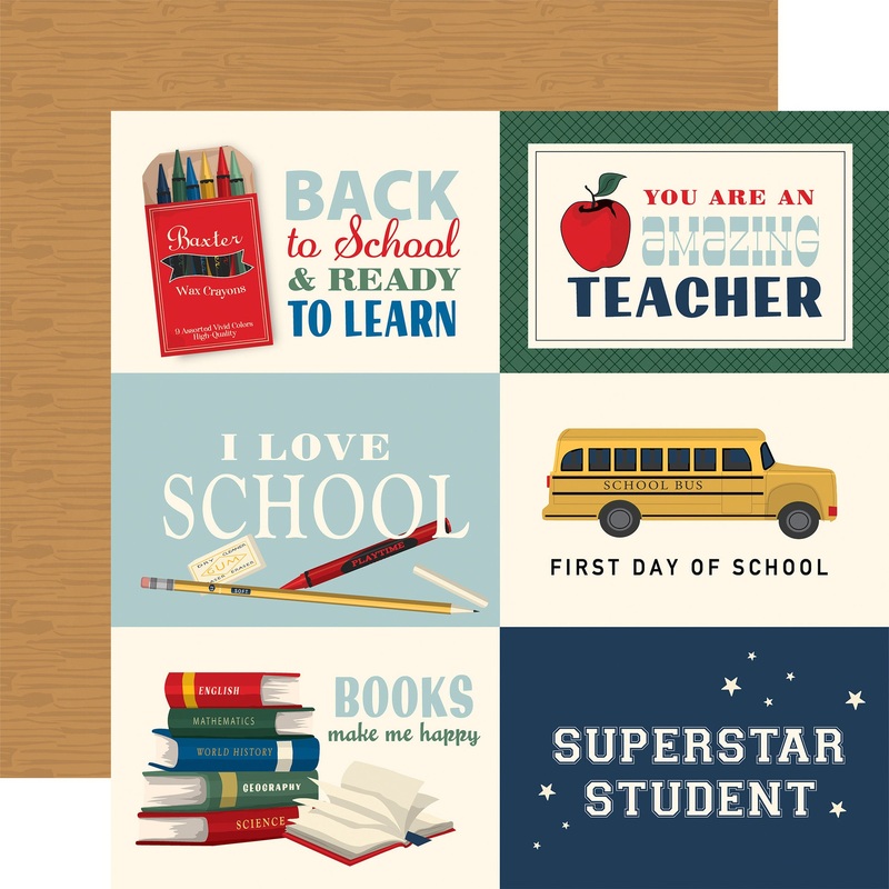 Carta Bella – Back To School – 12×12 Single Sheet / 6×4 Journaling Cards