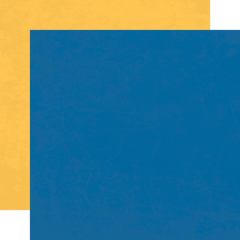 Carta Bella – Back To School – 12×12 Single Sheet – Coordinating Solids – Blue / Yellow