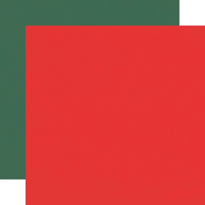 Carta Bella – Back To School – 12×12 Single Sheet – Coordinating Solids – Red / Green