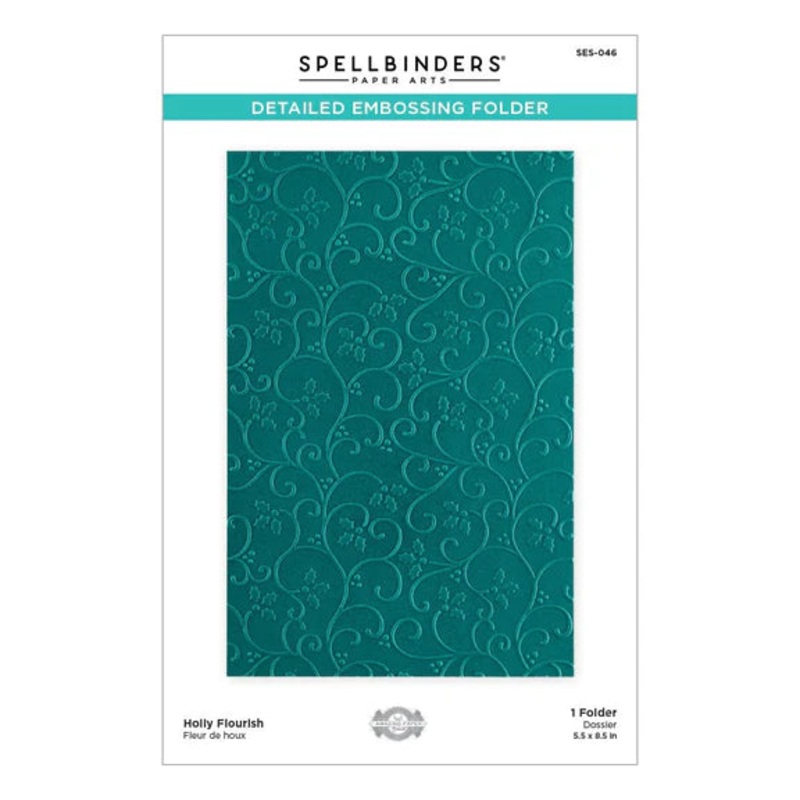 Spellbinders – Holly Flourish 2D Embossing Folder
