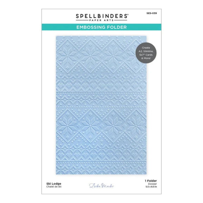 Spellbinders – Ski Lodge Embossing Folder