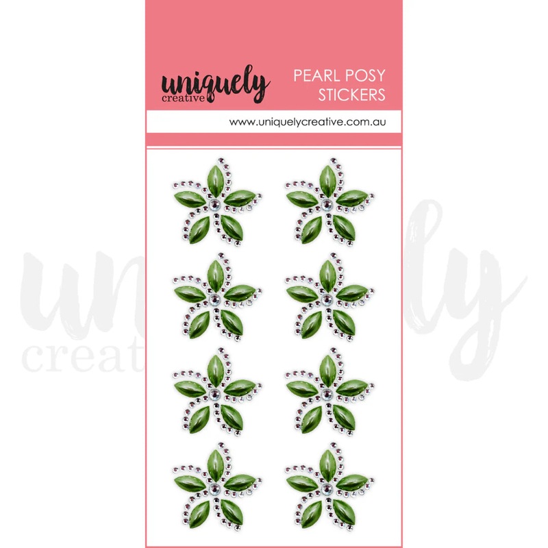 Uniquely Creative – Pearl Posy Stickers – Christmas Green
