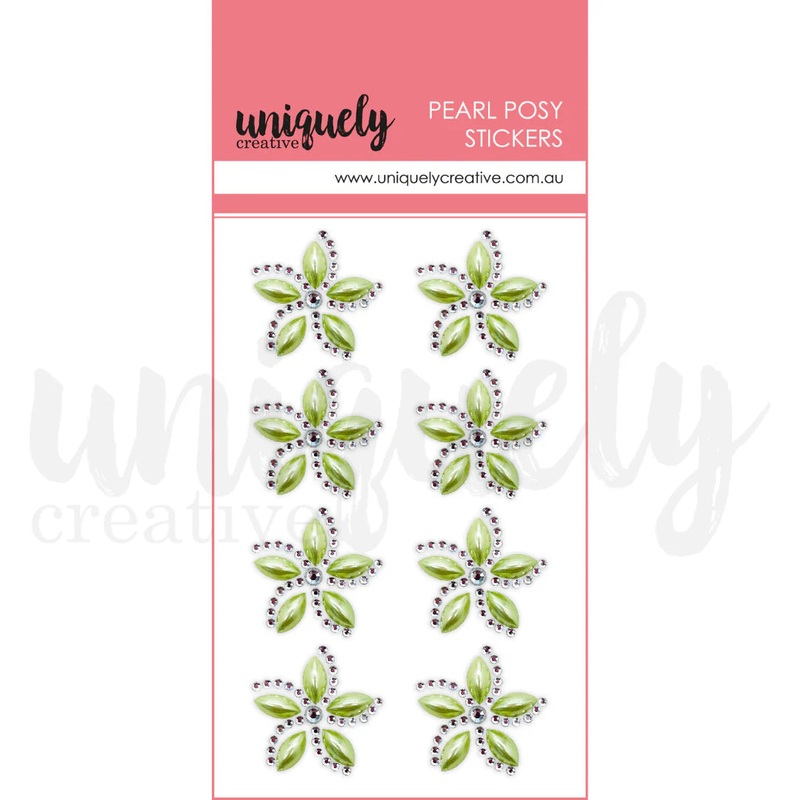 Uniquely Creative – Pearl Posy Stickers – Green