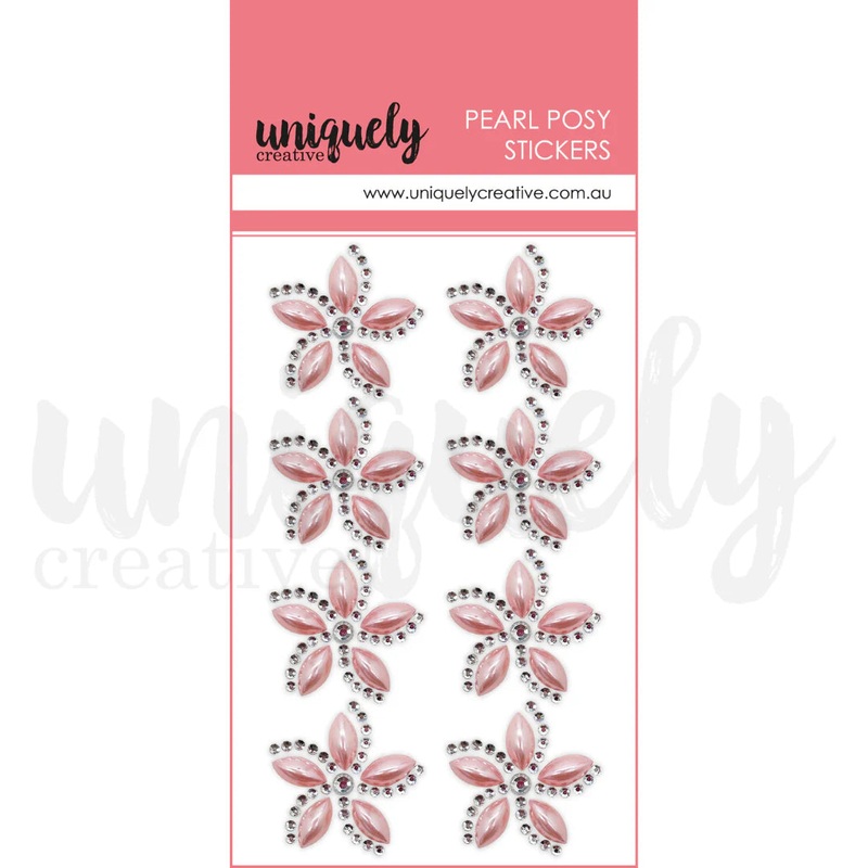 Uniquely Creative – Pearl Posy Stickers – Pink