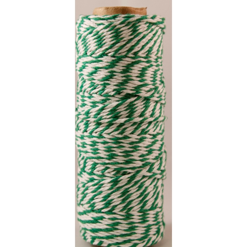 Bakers Twine – Twisted Twine / Green & White