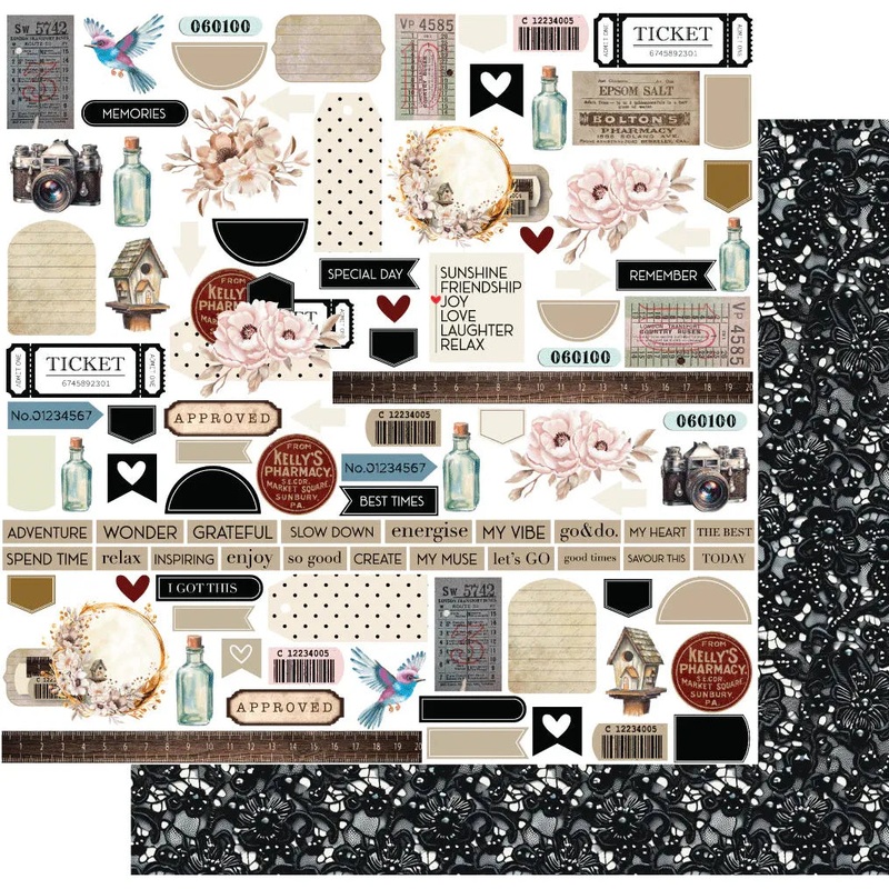 Uniquely Creative – Vintage Walls – 12 x 12 Single Sheet – The Duke’s Great Room