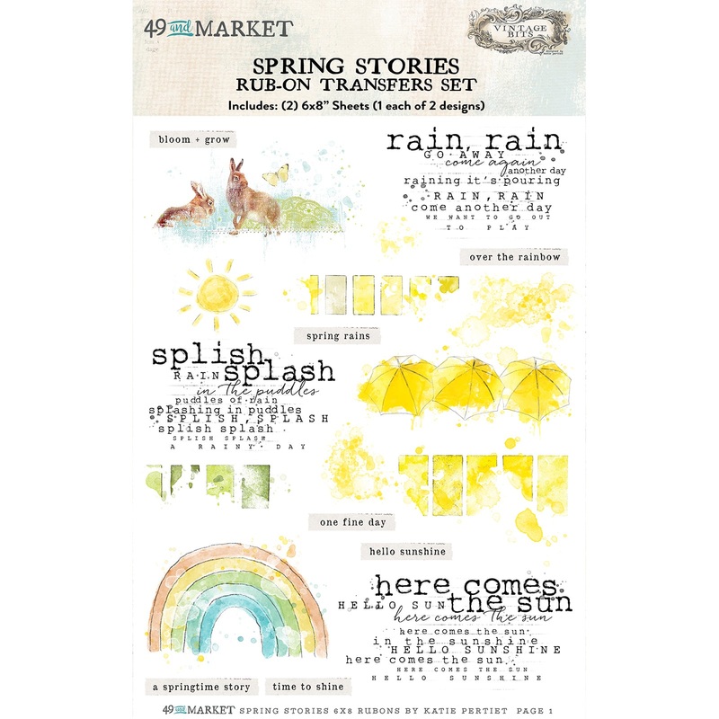 49 & Market – Spring Stories – Rub-on Transfer Set