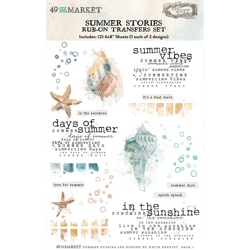 49 & Market – Summer Stories – Rub-on Transfer Set