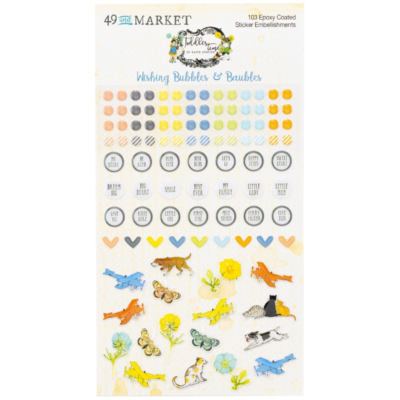 49 & Market – Toddler Time – Wishing Bubble Epoxy Stickers