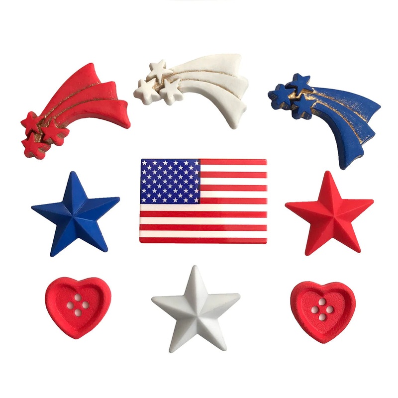 Buttons Galore & More – Buttons – Stars & Stripes / 4330