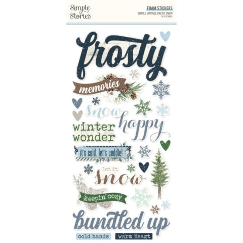 Simple Stories – Simple Vintage Fresh Snow – Foam Stickers