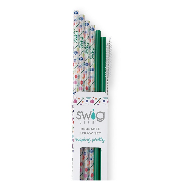 Swig – Reusable Straw Set / O Christmas Tree + Green