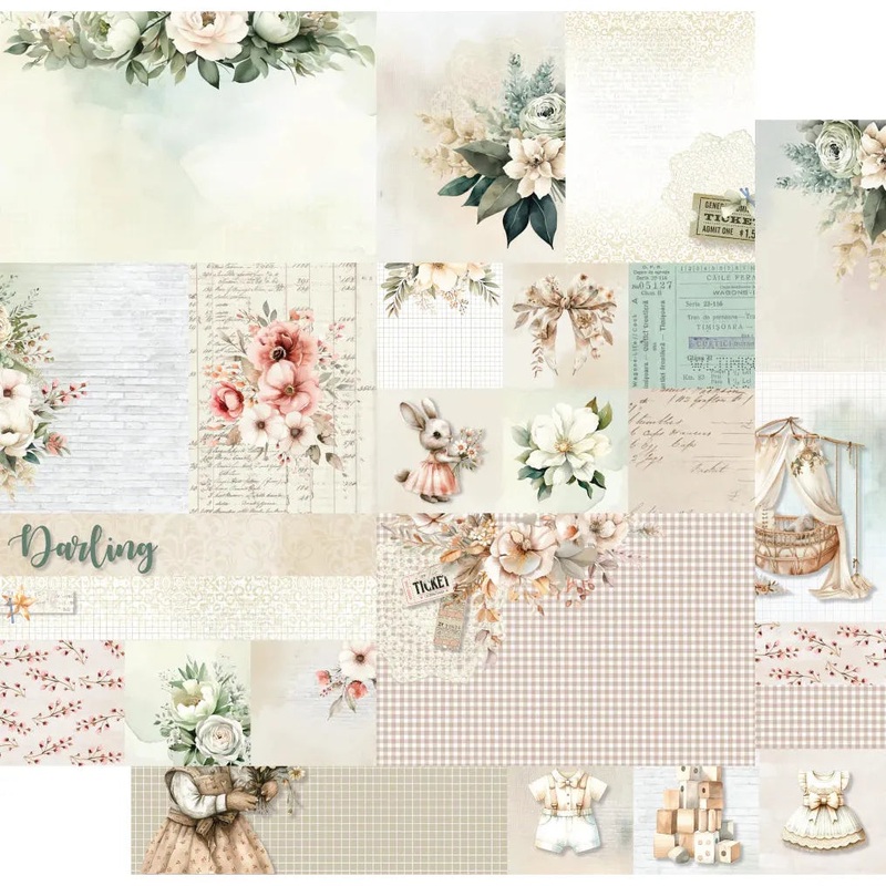 Uniquely Creative – Hello Darling – 12×12 Single Sheet – Delicate