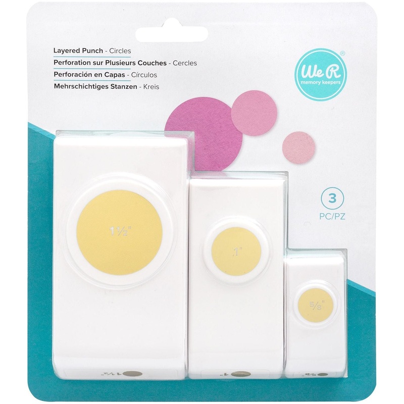 We R Memory Keepers – Layering Punches 3/Pkg – Circles  1.5″, 1″, .625″