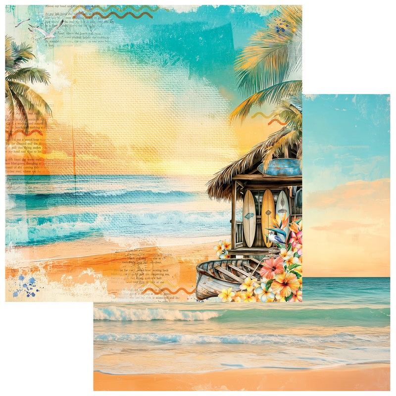 49 & Market – Beach Vibes – 12×12 Single Sheets – Tides