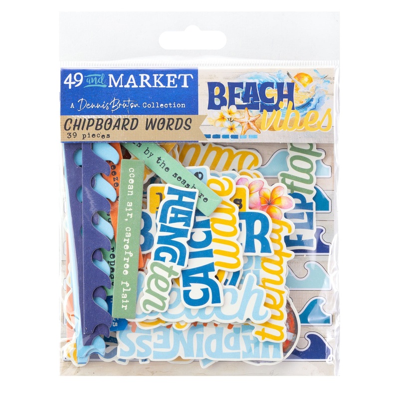 49 & Market – Beach Vibes – Chipboard Set