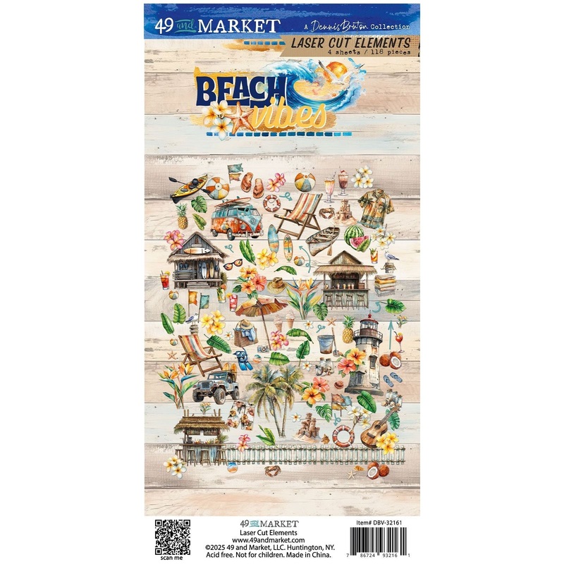 49 & Market – Beach Vibes – Laser Cut Element Set
