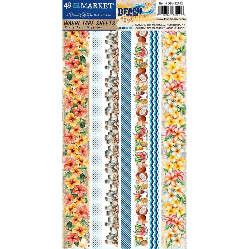 49 & Market – Beach Vibes – Washi Tape Sheet Set