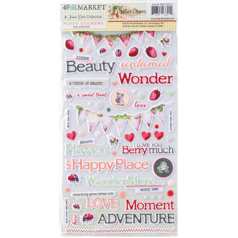 49 & Market – Nature’s Haven – Puffy Stickers