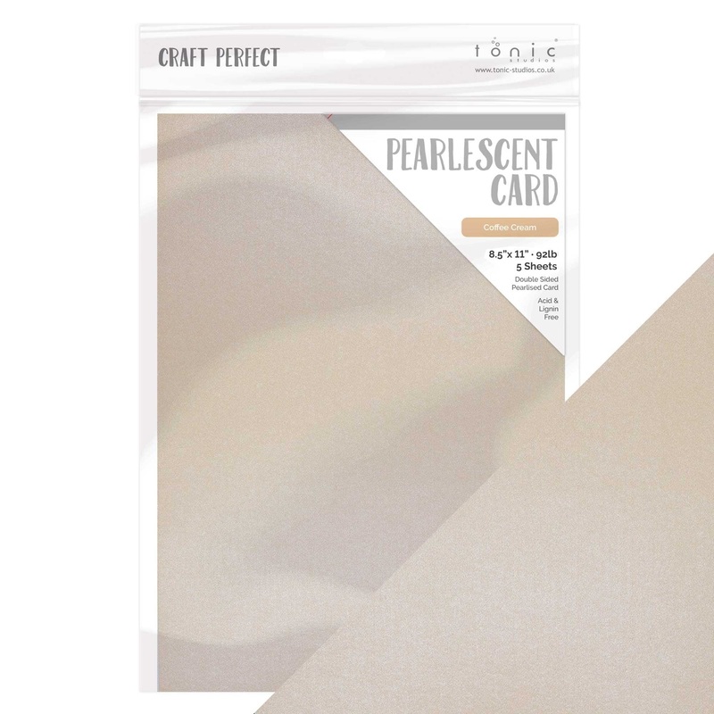 Tonic Studio – Craft Perfect Pearlescent Cardstock – 8.5″X11″ 5/Pkg – Coffee Cream