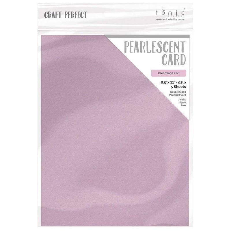 Tonic Studio – Craft Perfect Pearlescent Cardstock – 8.5″X11″ 5/Pkg – Gleaming Lilac