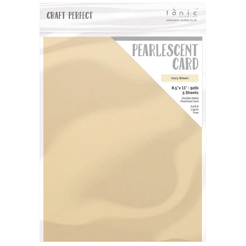 Tonic Studio – Craft Perfect Pearlescent Cardstock – 8.5″X11″ 5/Pkg – Ivory Sheen