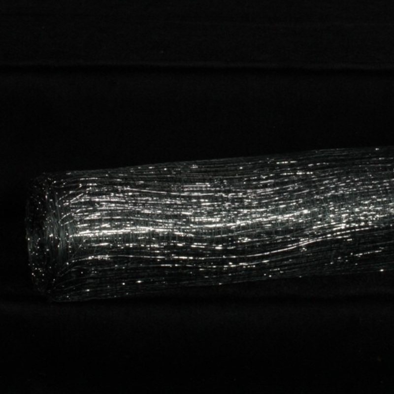 The Ribbon People Black and Silver Wired Sinamay Abaca Fiber Ribbon 18″ x 16 Yards