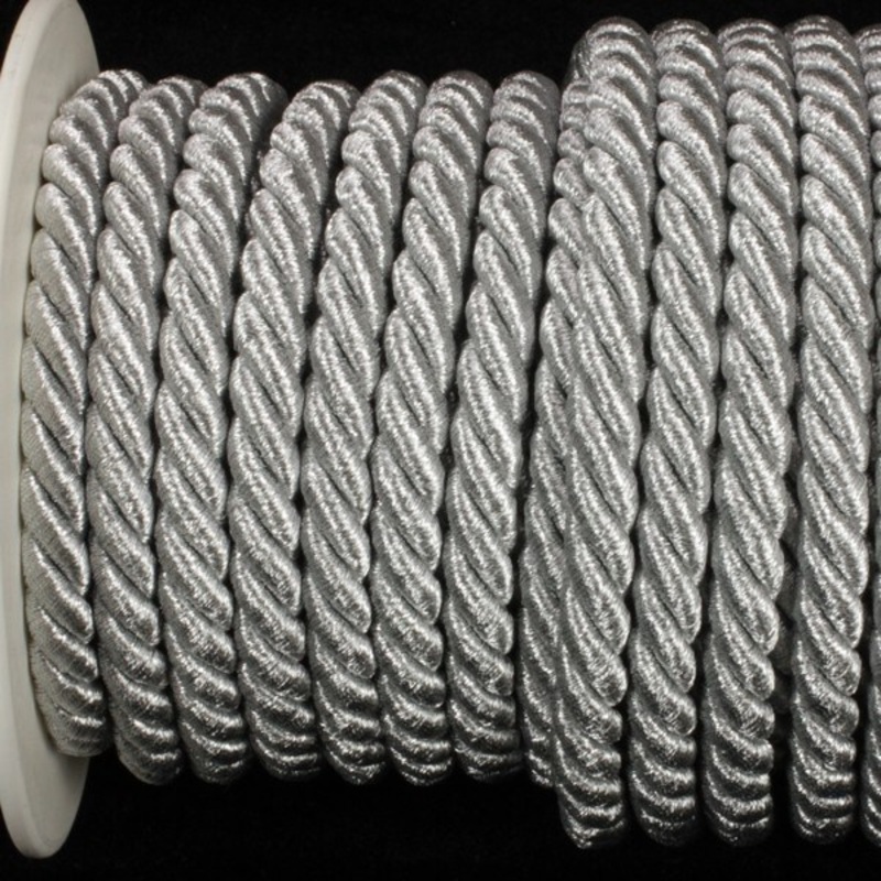 The Ribbon People Silver Braided Cording Wired Craft Ribbon 0.25″ x 16 Yards